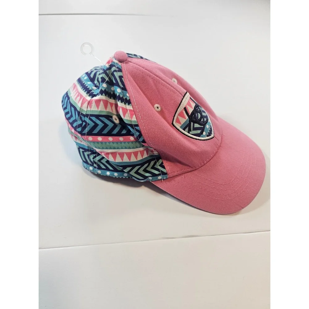 Ariat Baseball Cap Youth OSFM Pink Southwestern Geometric Snapback Hat